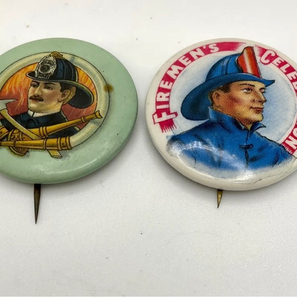 Vintage FIREMAN'S Celebration Advertising Pins - Picture 4 of 9